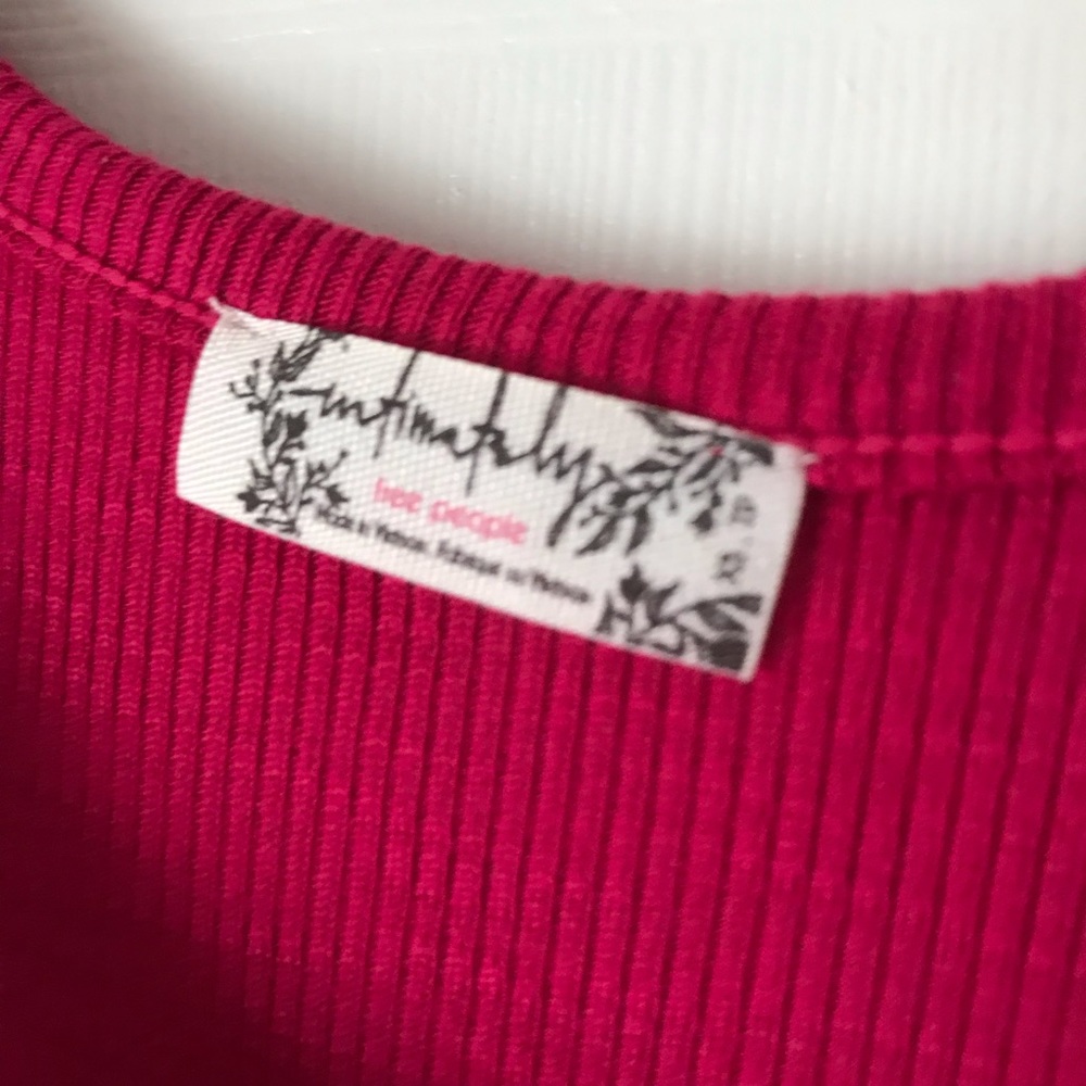 SOLD Intimately Free People pink red tank top - Picture 3 of 6
